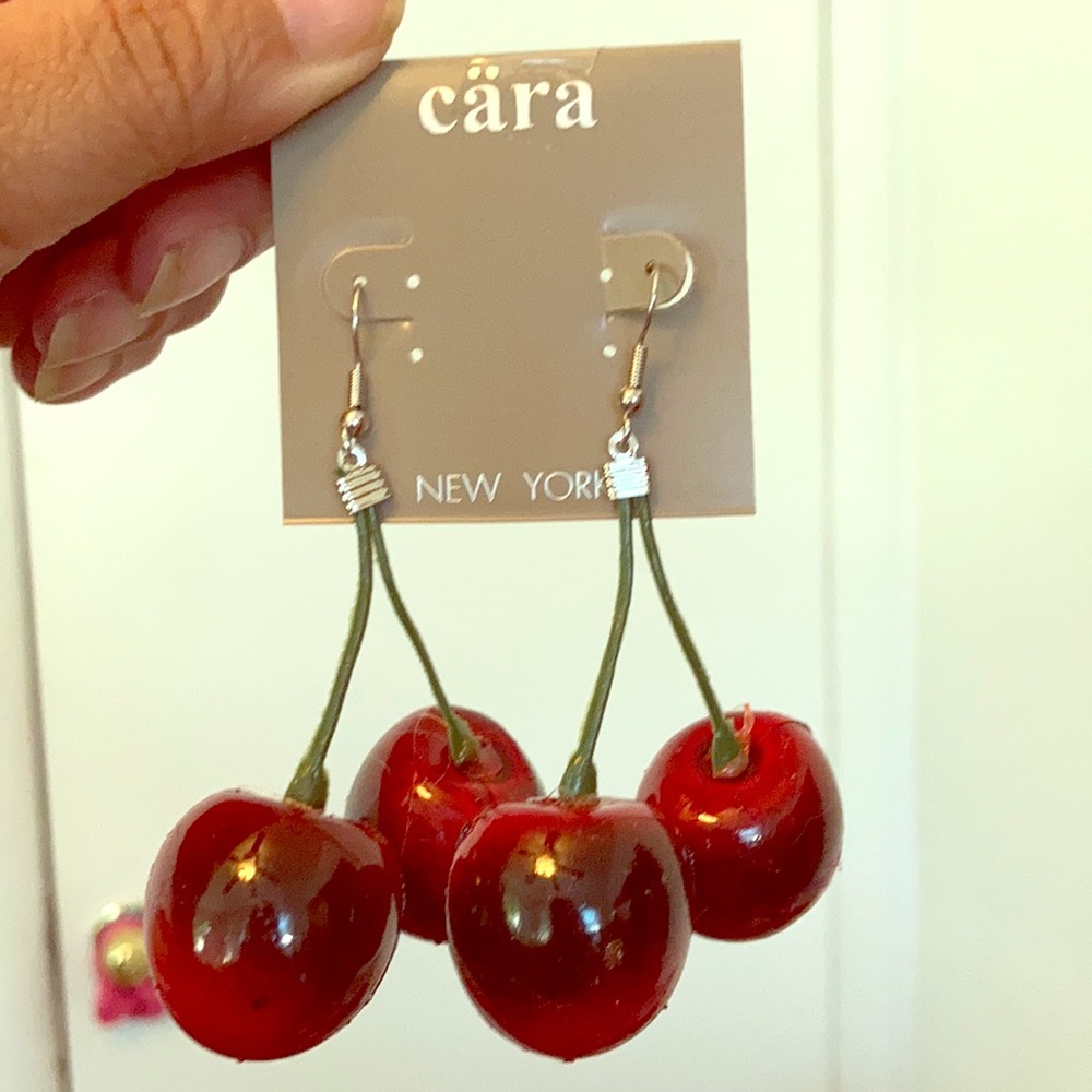 Two-cherry earrings